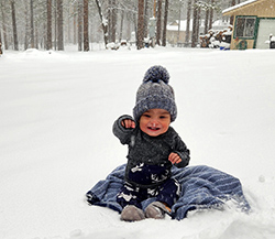 Kashton in the snow