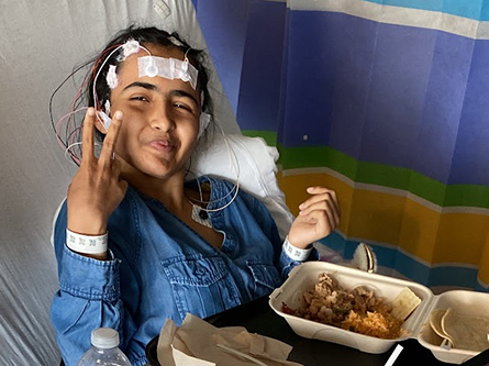 Tasneem in the hospital