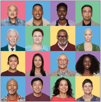 Headshots of multiple diverse persons