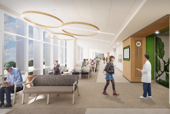 Rendering of the floor 2 concourse