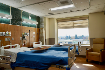 Photo of patient beds in East 7.