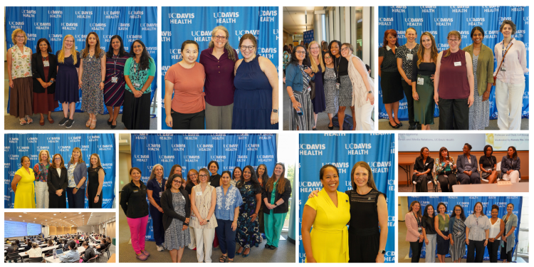 photo collage of academic faculty and staff gathered for wimhs welcome ceremony