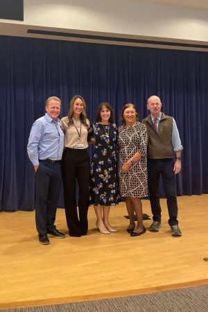 HEAL directors, guest speaker, and coordinator posing after the launch