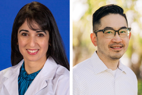 Cardiovascular medicine researchers Shirin Jimenez and Tai Pham