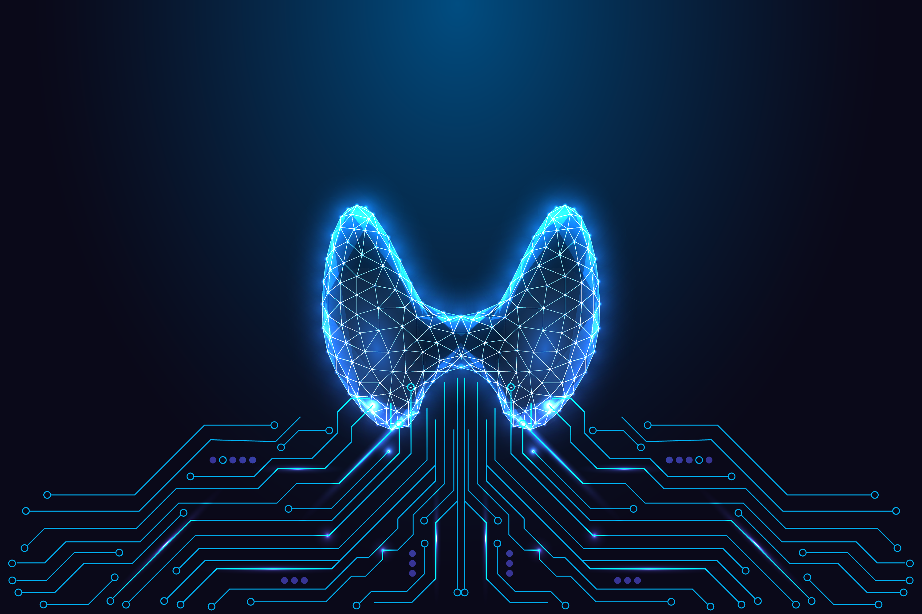 Digital illustration of the thyroid.