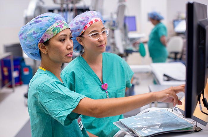 Two UC Davis Health nurses working