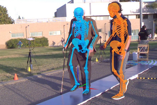 gait analysis with overlay