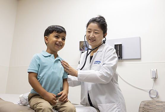 doctor and child at an appointment