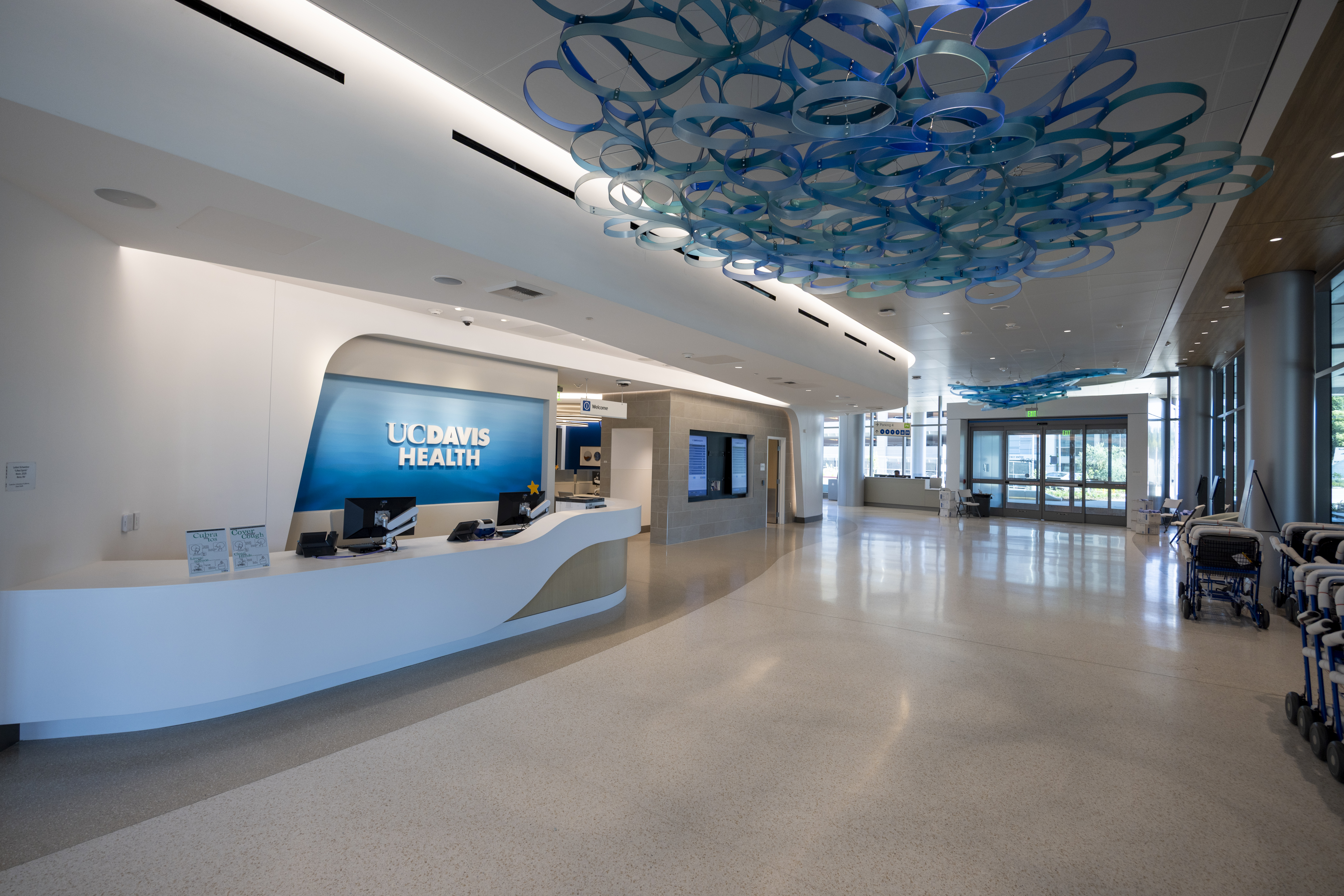Interior view of 48X building lobby