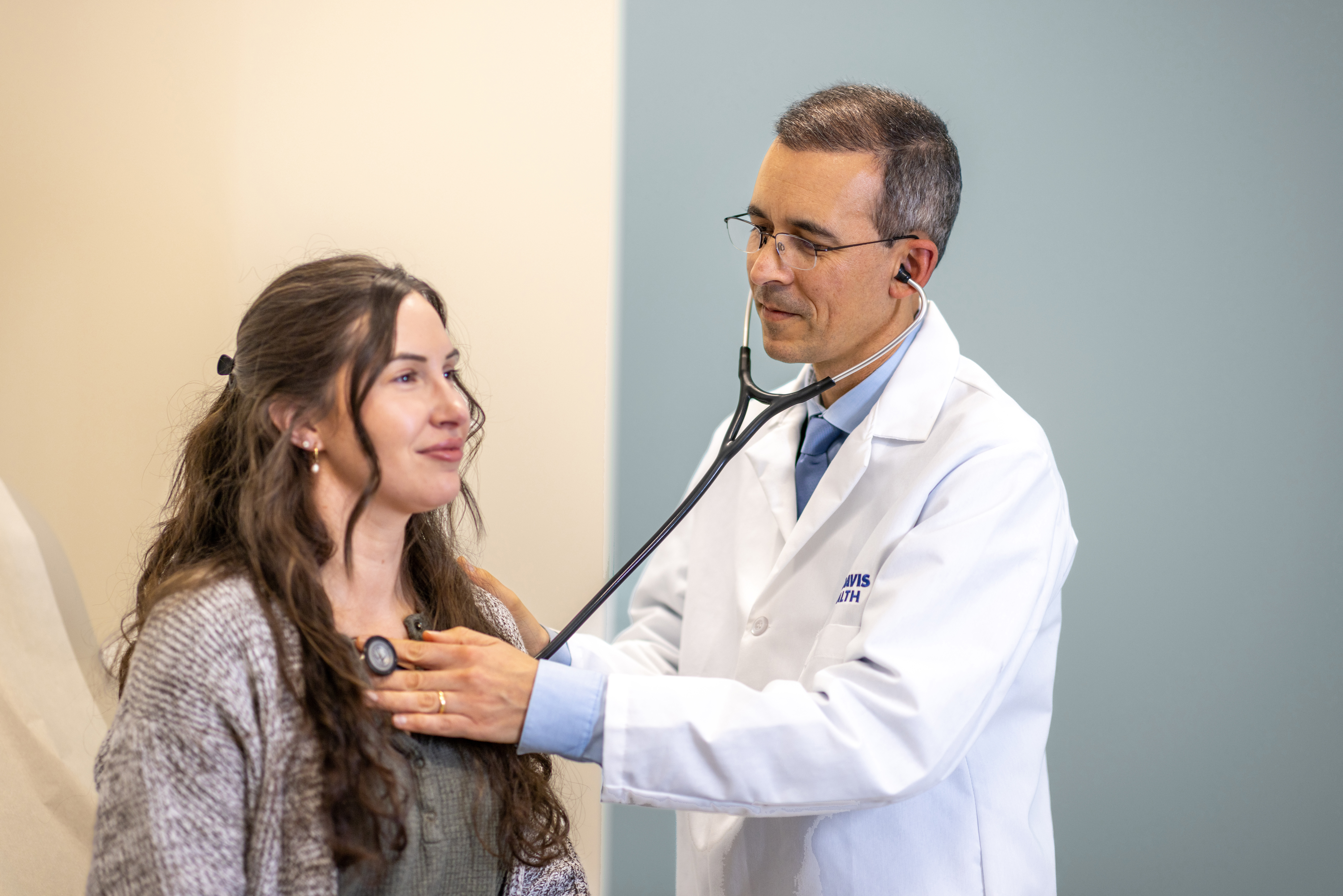 Physician with patient