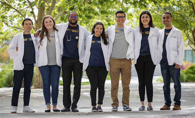 UC Davis medical students on Sacramento campus