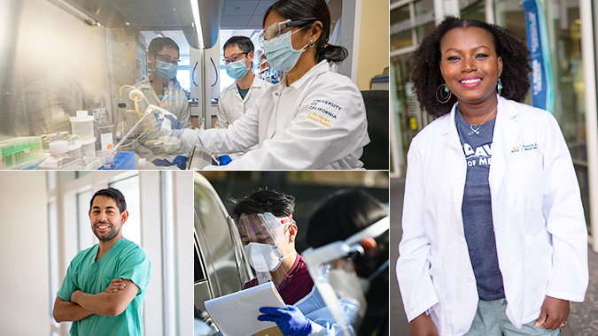 Collage of researchers, student, resident and community service