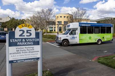 Parking lot at UC Davis Health