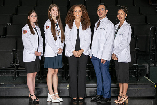 Tribal Health PRIME medical students in white coats