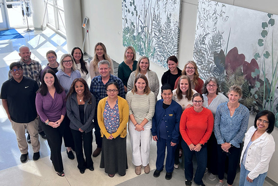 Group of nurses standing together