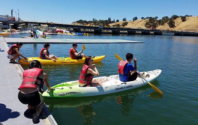 Resident retreat to canoe in of Sacramento's many lakes