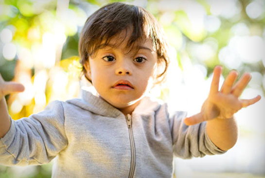 Developmental and behavioral pediatrics research, child with autism, stock image
