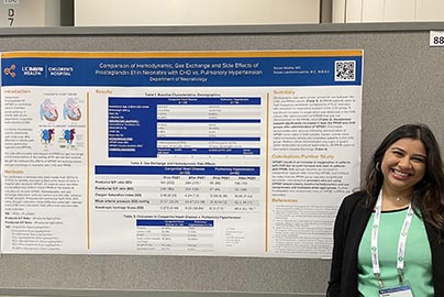 Pediatric resident, Dr. Mokha presents her research poster at PAS 2023