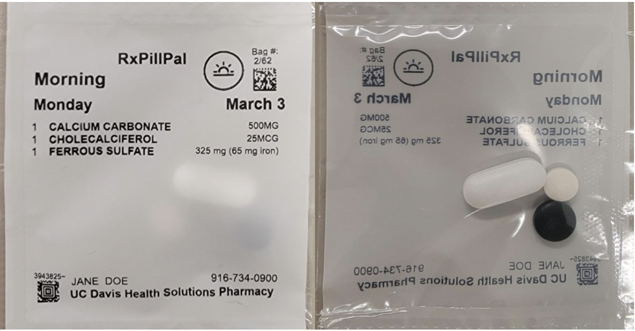 pill pouch front and back