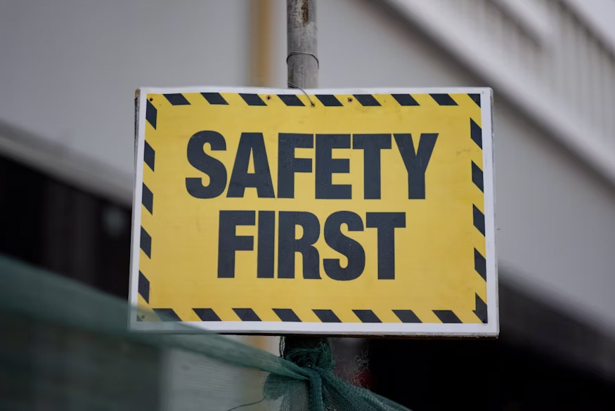 safety first sign