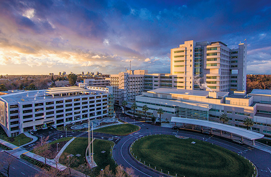 Aerial photo of the UC Davis Medical Center