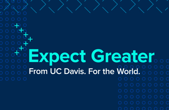 Graphic of UC Davis Expect Greater campaign