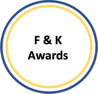circle with F & K Awards written in middle