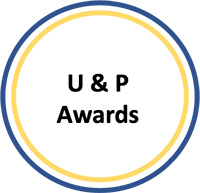 Circle with U & P Awards in the middle