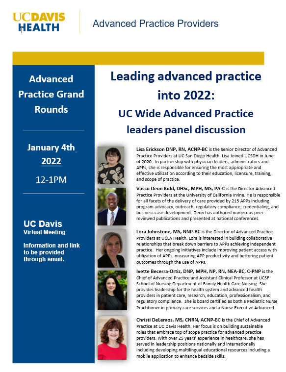 Advanced Practice Grand Rounds | UC Davis Health Medical Center