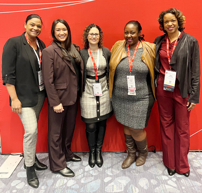 Betty Irene Moore Fellows Kimberly Souffront, Michelle Litchman, Yamnia Cortés, Lenette Jones, and Dawn Aycock presented at the American Heart Association's Scientific Sessions 2022. (c). UC Davis Regents. All rights reserved.