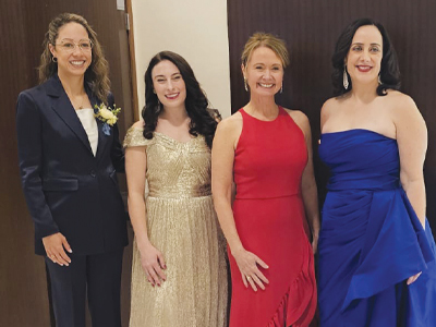 Nurse leaders S. Raquel Ramos, Danielle Altares Sarik, Christi Zuber and Veronica Barcelona celebrate their induction as fellows of the American Academy of Nursing (AAN). (c) UC Regents. All rights reserved