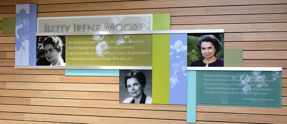 artwork dedicated to namesake in Betty Irene Moore Hall.