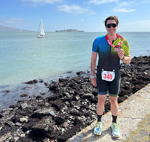 Alex Fauer completed the 43rd Escape from Alcatraz Triathlon
