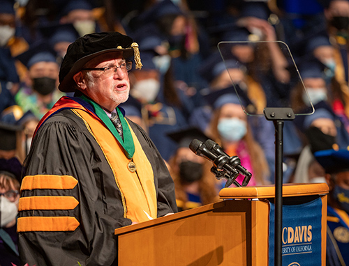 Dean Stephen Cavanagh speaks at the 2022 commencement ceremony