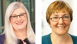 Professor Heather M. Young (pictured left) and Associate Dean for Research Janice Bell (pictured right)