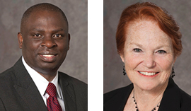 former Clinical Professor Gerald Kayingo (pictured left) and Assistant Clinical Professor Laura Van Auker (pictured right)