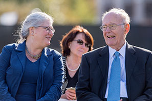 Gordon Moore and Founding Dean Heather M. Young