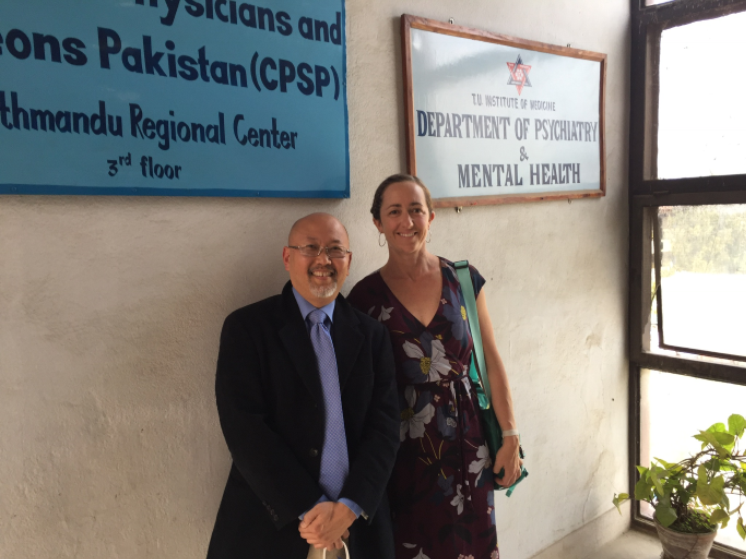 Dr. Koike and Dr, Barnhorst at the Tribhuvan University Department of Psychiatry.