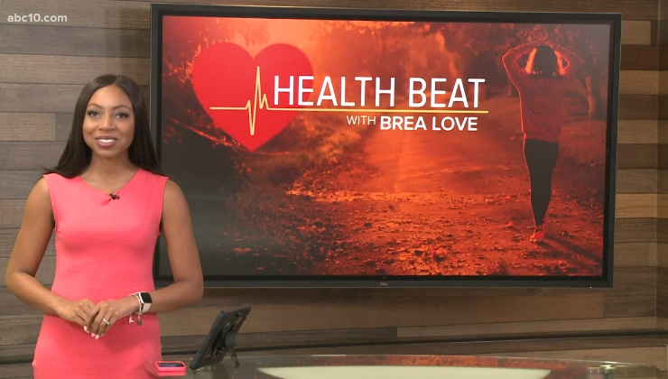 ABC10 anchor Brea Love presenting interview with Dr Shadi Shakeri