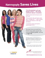 mammography saves lives flyer