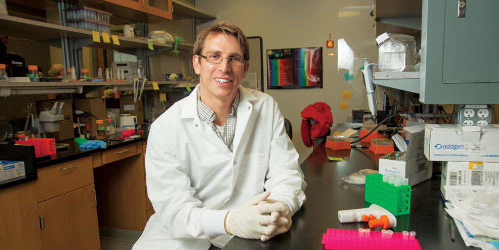 Dr. Lebrilla in his lab