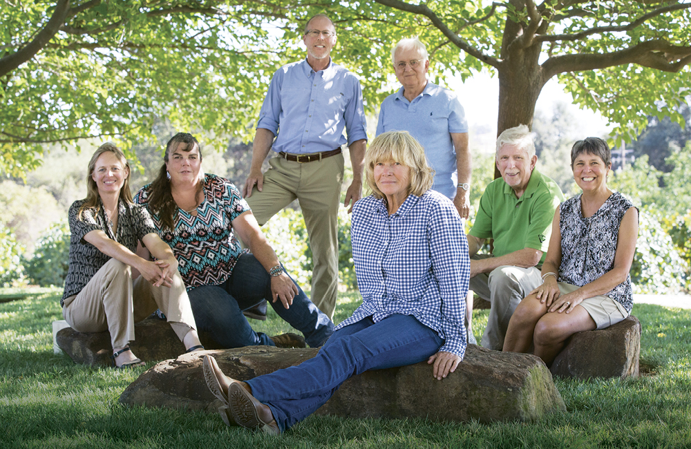 Amador Cancer Research Foundation members from left to right are Jago Landgraf, Jen Mason, Jim Schnepp, Cathy Landgraf, Gary Little, John Mills and Teri Schnepp.