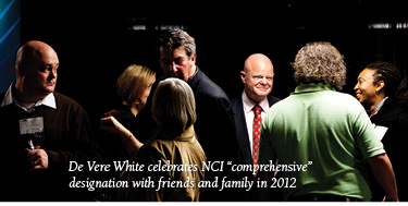 De Vere White celebrates NCI “comprehensive” designation with friends and family in 2012
