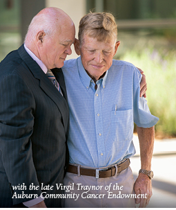 de Vere White with the late Virgil Traynor of the Auburn Community Cancer Endowment