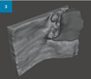 3D rendering of the bolus to be created using the 3D printer