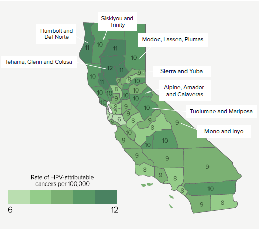 HPV Vaccination Rates Map