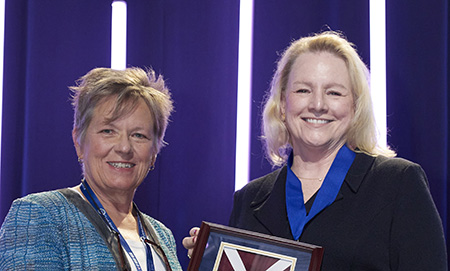Elizabeth Morris (right) pictured with SBI past president Mary Newell (left).