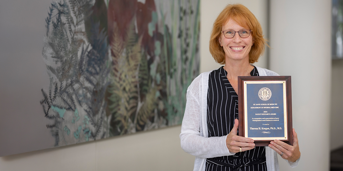 Theresa Keegan receives  Internal Medicine’s 2024  Faculty Research Award